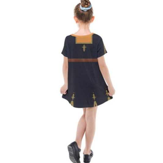 Kid's Anna Frozen 2 Inspired Short Sleeve Dress