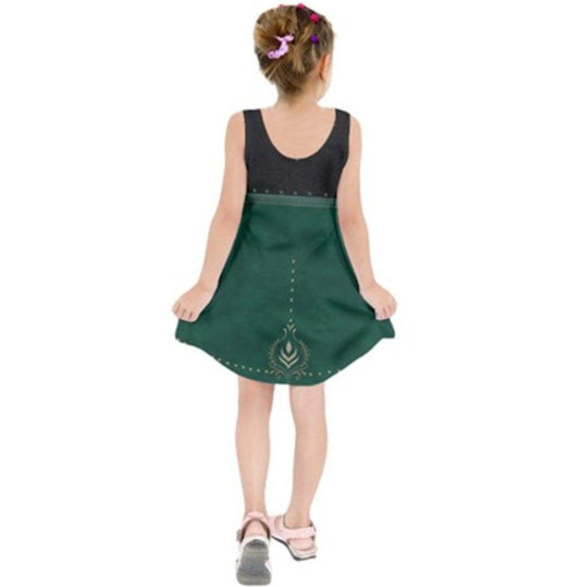 Kid's Queen Anna Frozen 2 Inspired Sleeveless Dress