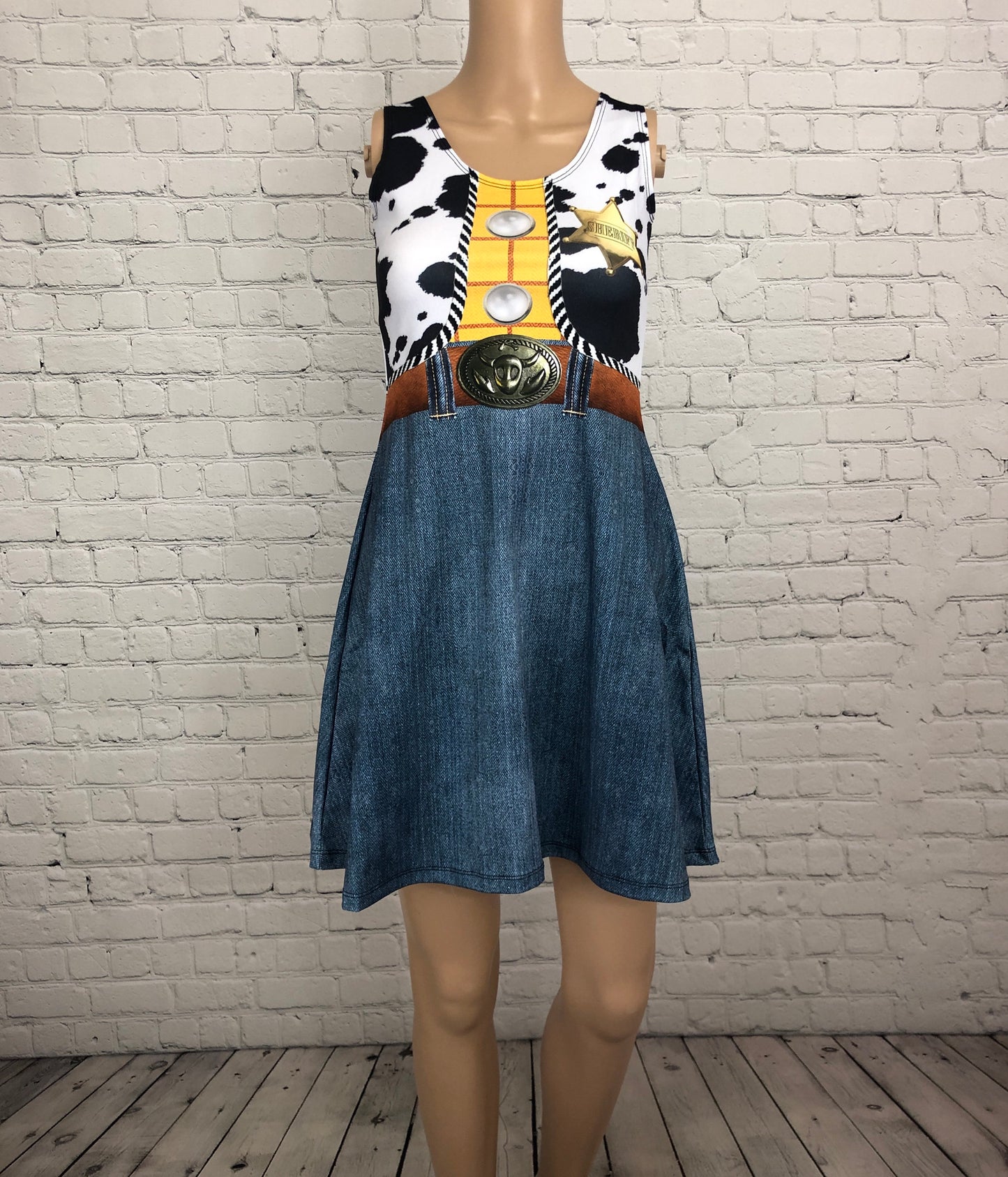 Woody Toy Story Inspired Sleeveless Dress
