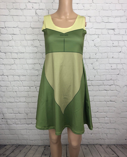 Green Bimbette Beauty and the Beast Inspired Sleeveless Dress