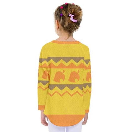 Kid's Tom Nook Animal Crossing New Horizons Inspired Long Sleeve Shirt