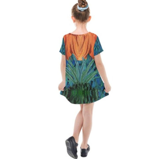 Kid's Hei Hei Moana Inspired Short Sleeve Dress