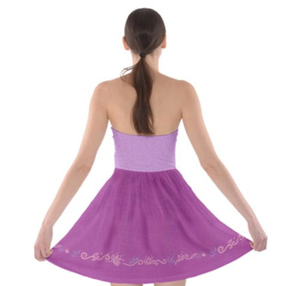 Rapunzel Tangled Inspired Sweetheart Skater Dress