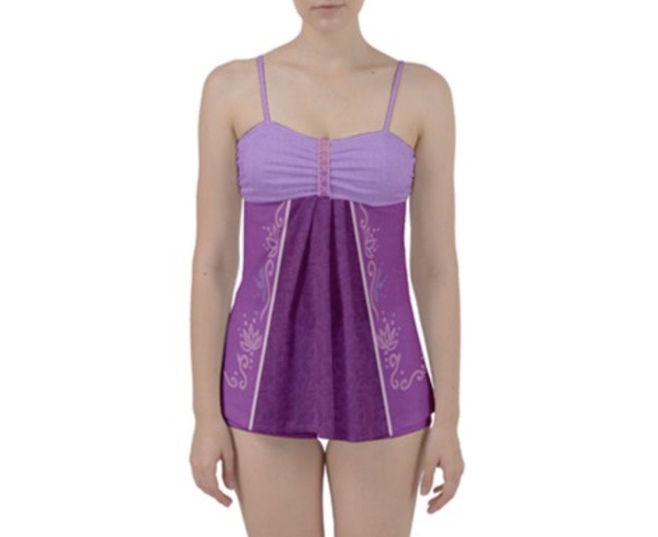 Rapunzel Tangled Inspired Babydoll Tankini Set