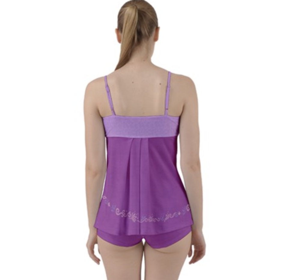 Rapunzel Tangled Inspired Babydoll Tankini Set