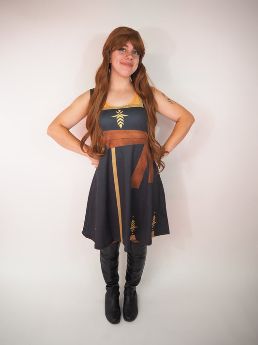 Anna Frozen 2 Inspired Sleeveless Dress