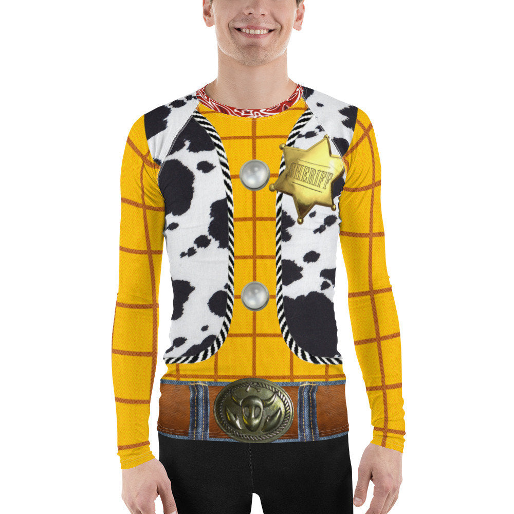 Men's Woody Toy Story Inspired Athletic Long Sleeve