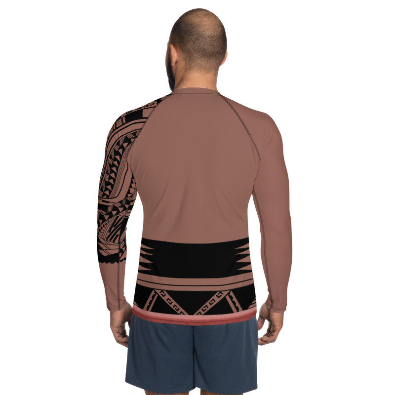 Men's Chief Tui Moana Inspired Athletic Long Sleeve Shirt