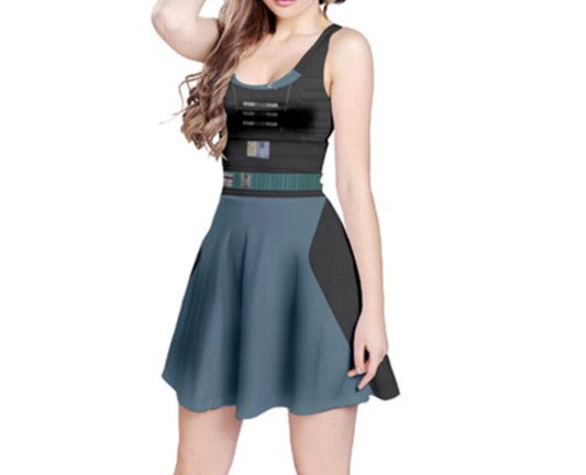 Cara Dune Star Wars Inspired Sleeveless Dress