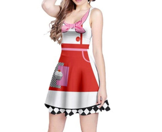 Chef Minnie Inspired Sleeveless Dress