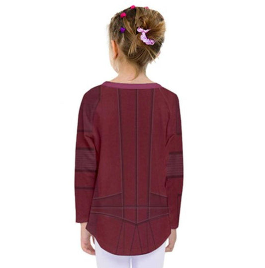 Kid's Wanda Scarlet Witch Inspired Long Sleeve Shirt