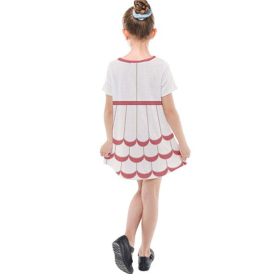 Kid's Melody The Little Mermaid Inspired Short Sleeve Dress