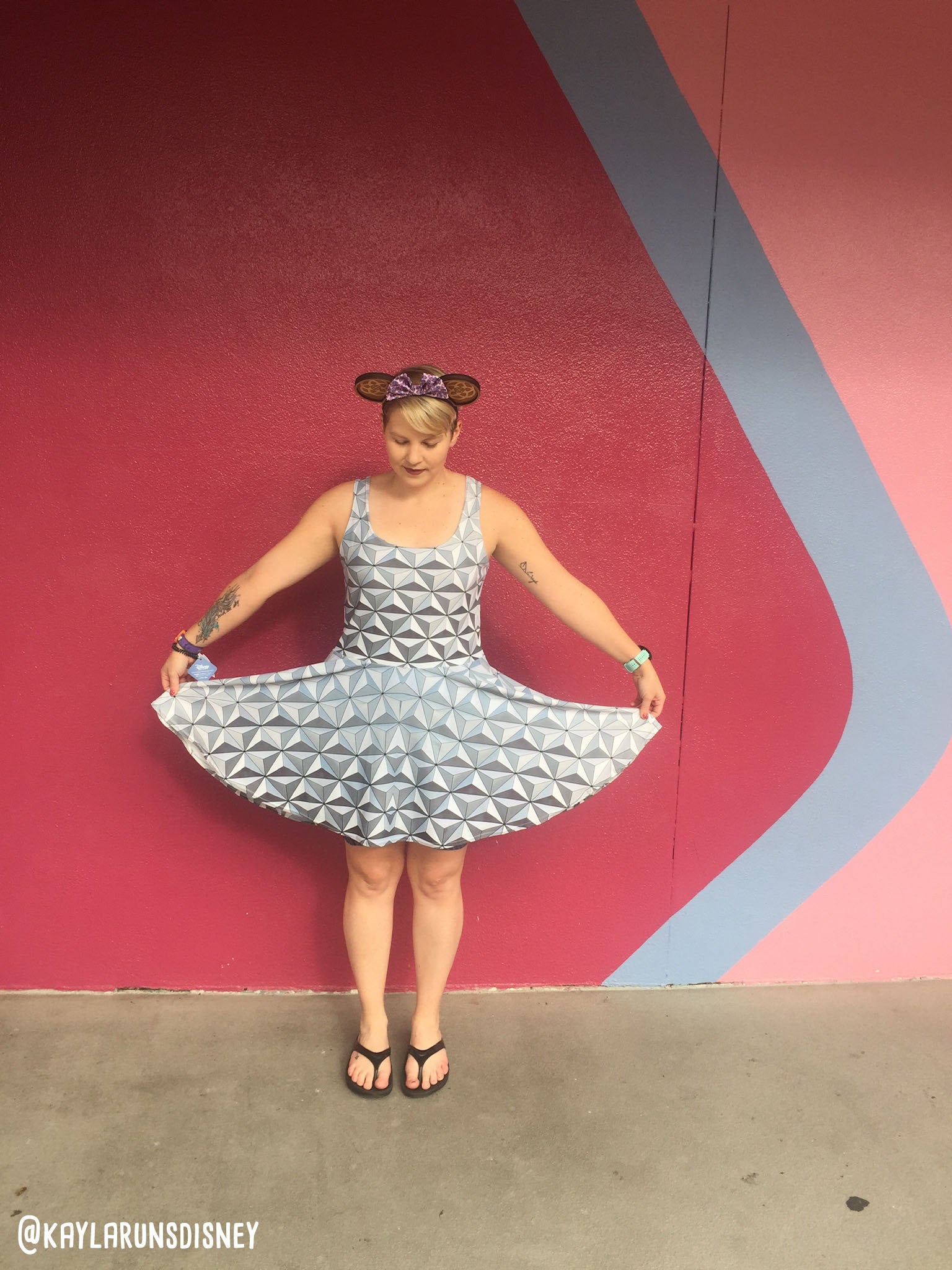 RUSH ORDER: Epcot Spaceship Earth Inspired Skater Dress