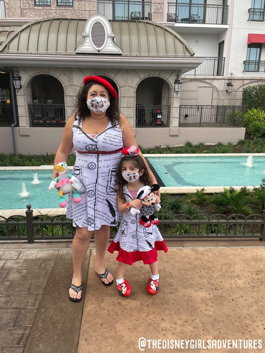 Kid's Poet Minnie Topolino's Terrace Inspired Sleeveless Dress