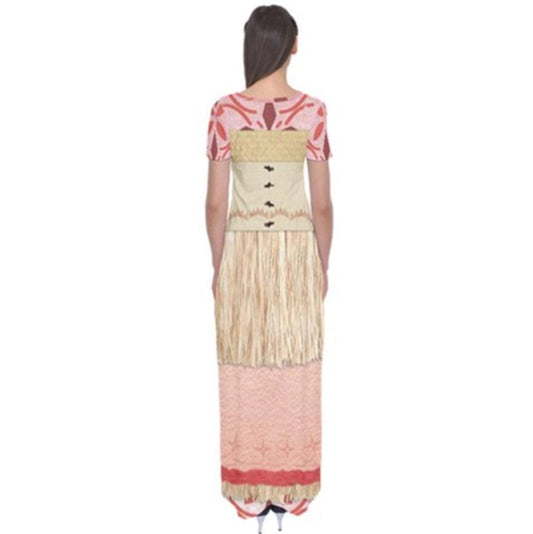Sina Moana Inspired Short Sleeve Maxi Dress