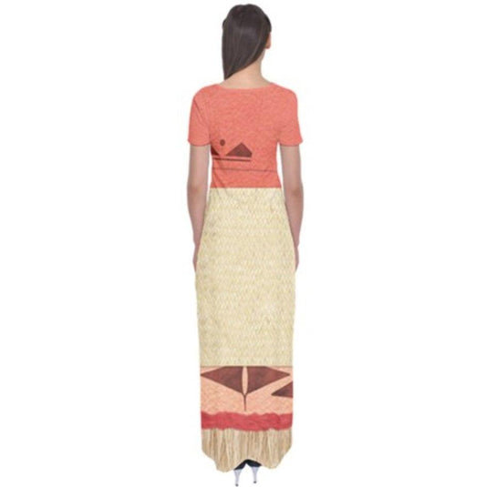 Grandma Tala Moana Inspired Short Sleeve Maxi Dress