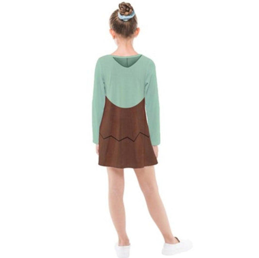 Kid's Vanellope Von Schweetz Wreck-It Ralph Inspired Long Sleeve Dress