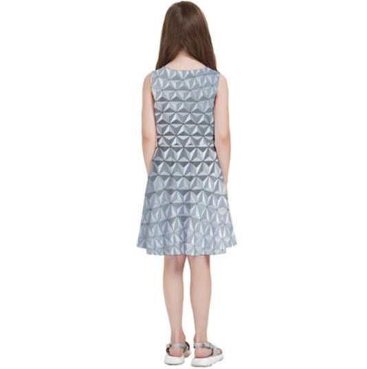 Kid's Epcot Spaceship Earth Inspired Skater Dress