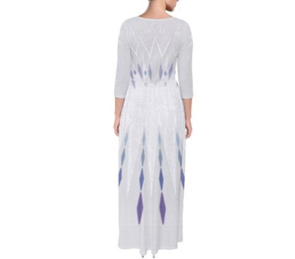 Elsa Elements Frozen 2 Inspired Quarter Sleeve Maxi Dress