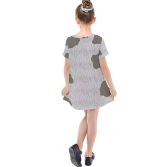 Kid's Pua Moana Inspired Short Sleeve Dress