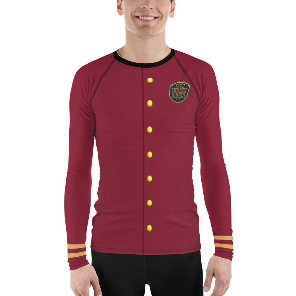 Men's Tower of Terror Bellhop Inspired ATHLETIC Long Sleeve Shirt