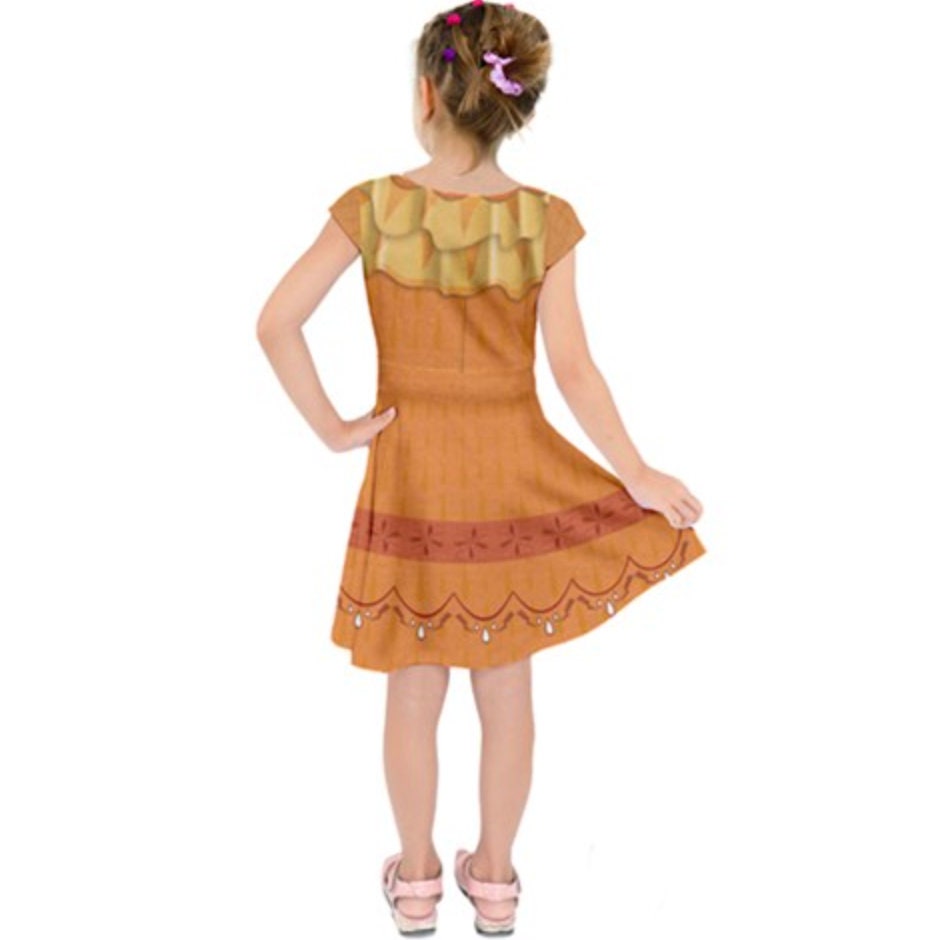 Kid's Tia Pepa Encanto Inspired Short Sleeve Dress