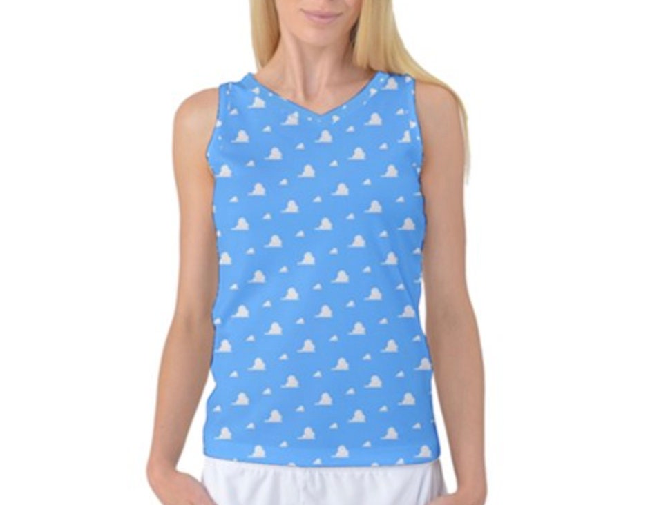 Women's Toy Story Cloud Wallpaper Inspired Basketball Tank Top