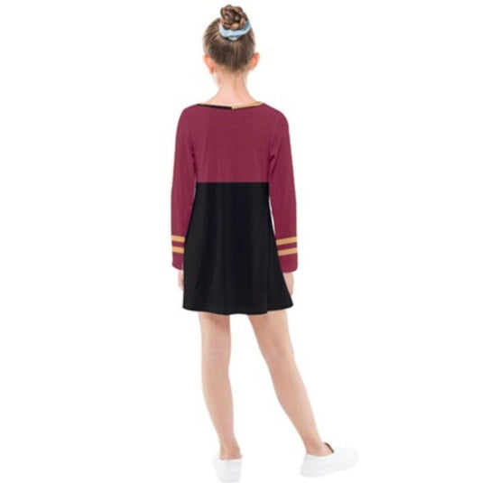 Kid's Tower of Terror Bellhop Inspired Long Sleeve Dress