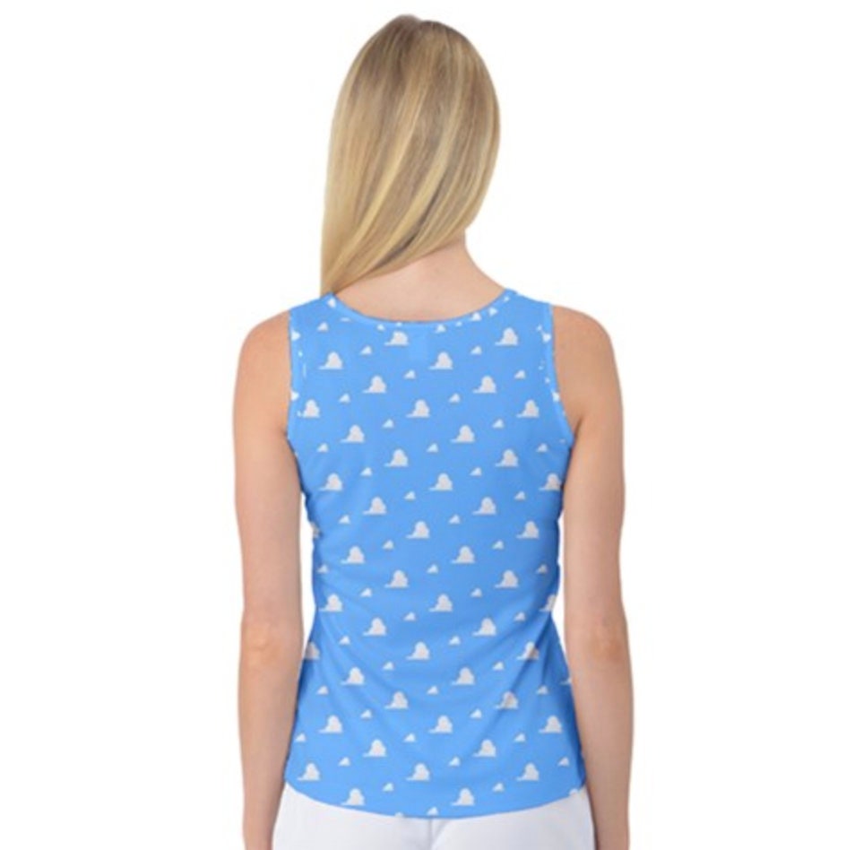 Women's Toy Story Cloud Wallpaper Inspired Basketball Tank Top