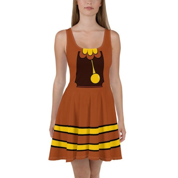 RUSH ORDER: Cogsworth Beauty and the Beast Inspired Skater Dress