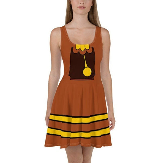RUSH ORDER: Cogsworth Beauty and the Beast Inspired Skater Dress