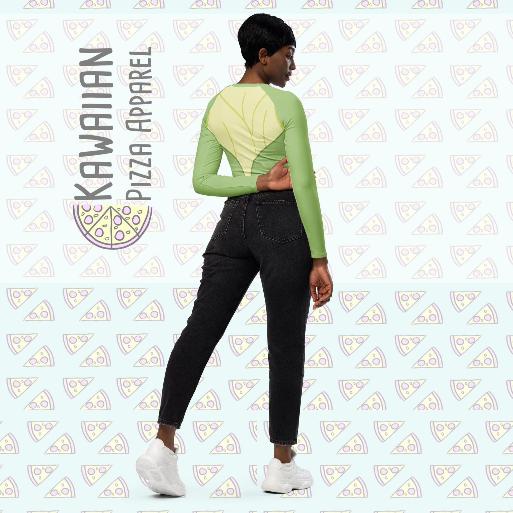 RUSH ORDER: Tiana Inspired Recycled long-sleeve crop top