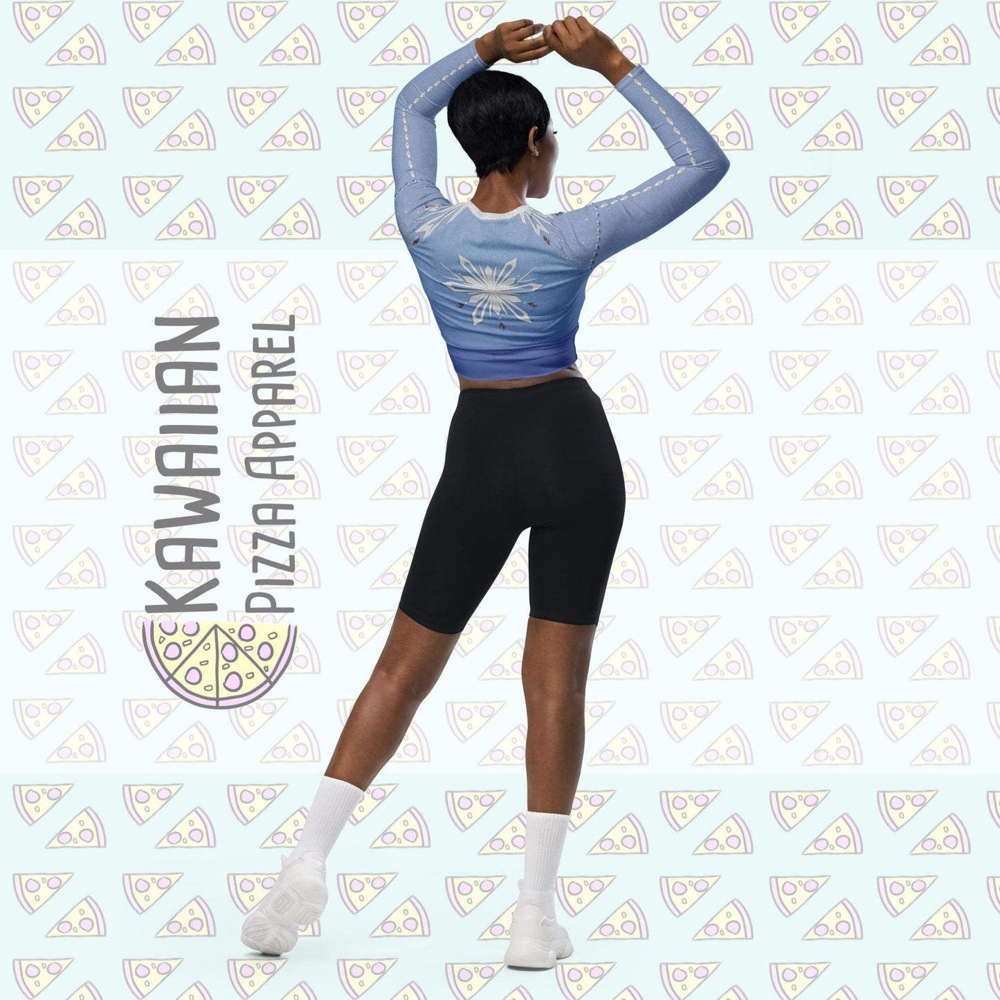 RUSH ORDER: Elsa Inspired Recycled long-sleeve crop top