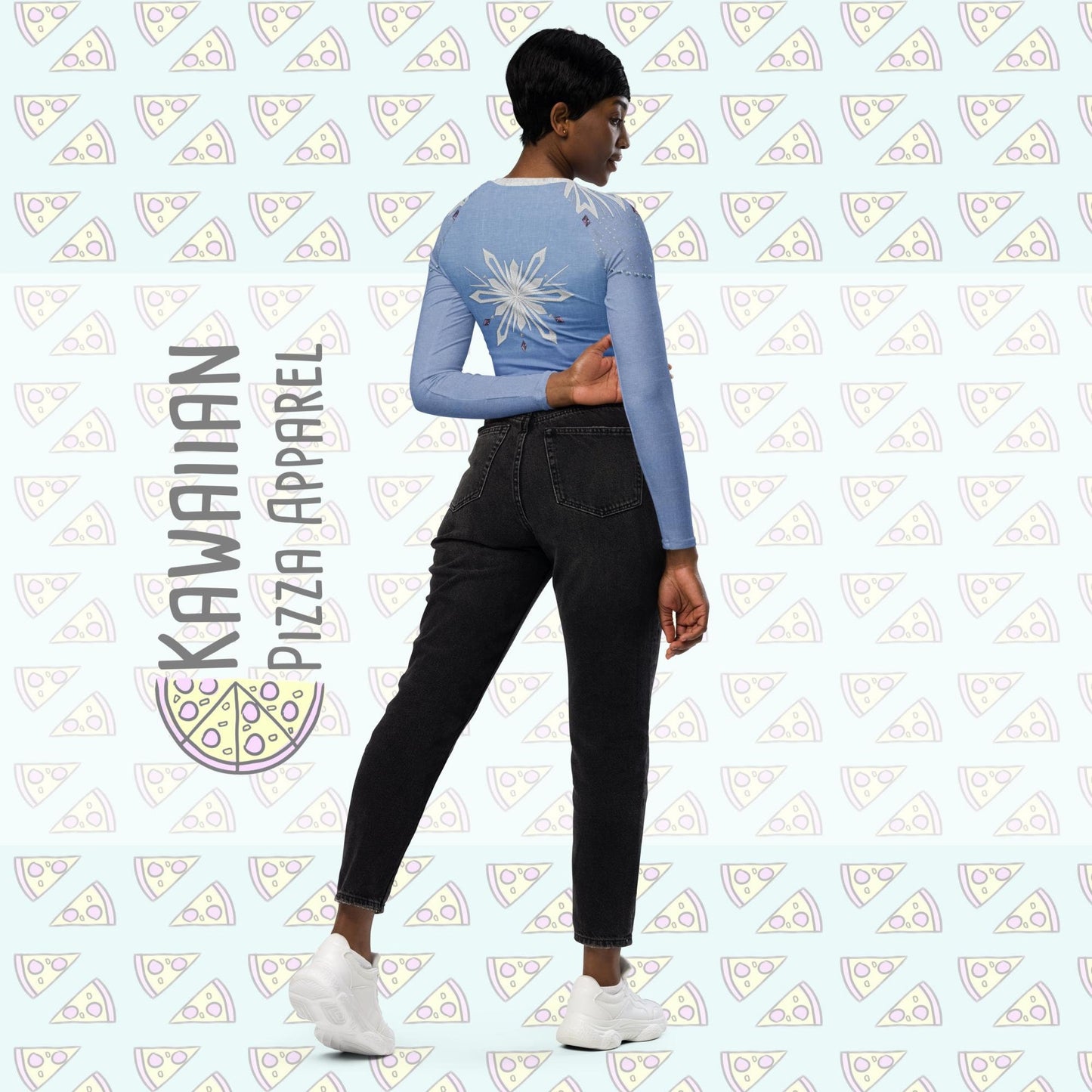 RUSH ORDER: Elsa Inspired Recycled long-sleeve crop top