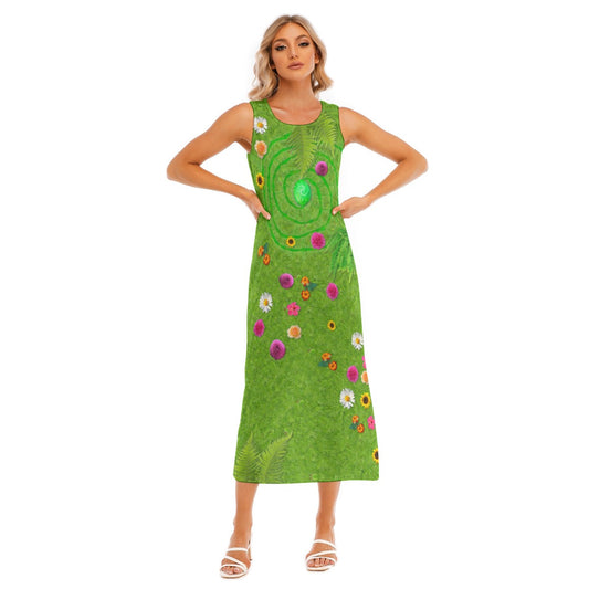 Te Fiti Inspired Sleeveless Maxi Dress