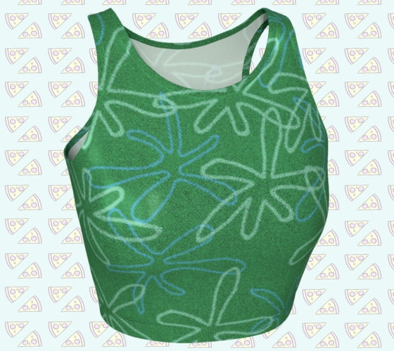 Disgust Inspired Glitter Cropped Tank