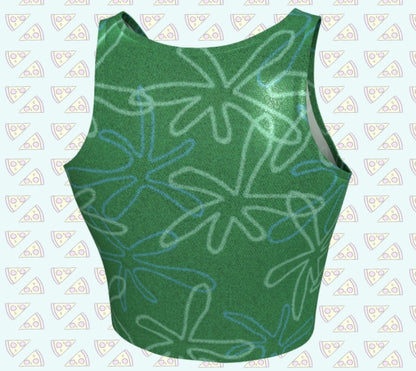 Disgust Inspired Glitter Cropped Tank