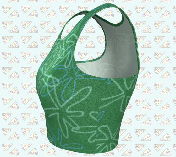 Disgust Inspired Glitter Cropped Tank