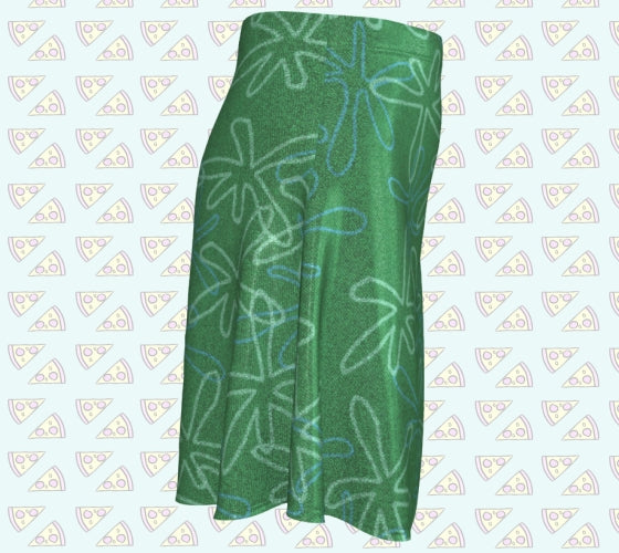 Disgust Inspired Glitter Flare Skirt