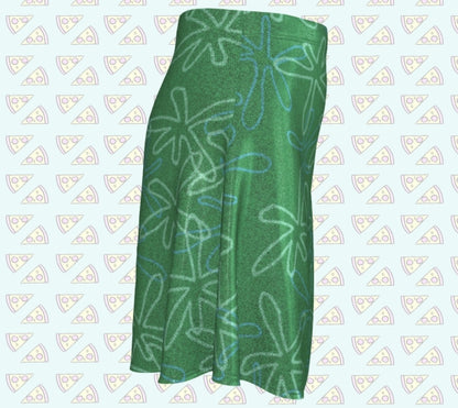 Disgust Inspired Glitter Flare Skirt