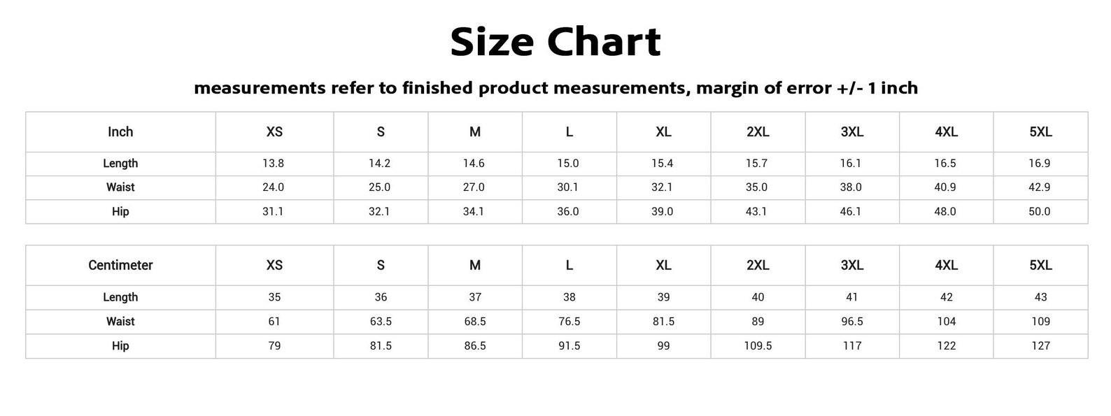 The image is a size chart that provides measurements for various clothing items such as XS, S, M, L, XL, and 3XL, along with their corresponding waist, hip, and waist/hip measurements. The chart also includes a Centimeter chart that provides measurements for different sizes of Centimeters. The chart is designed to help customers determine the appropriate size of clothing based on their measurements.