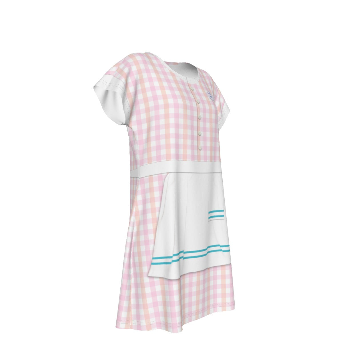 50's Prime Time Cafe Waitress Inspired Short Sleeve Dress