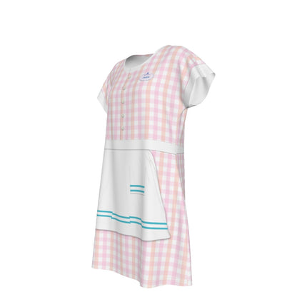 50's Prime Time Cafe Waitress Inspired Short Sleeve Dress