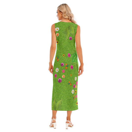 Te Fiti Inspired Sleeveless Maxi Dress