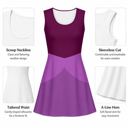 Anastasia Evil Stepsister Inspired Sleeveless Flare Dress