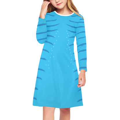 Kid's Avatar Inspired Long Sleeve Dress