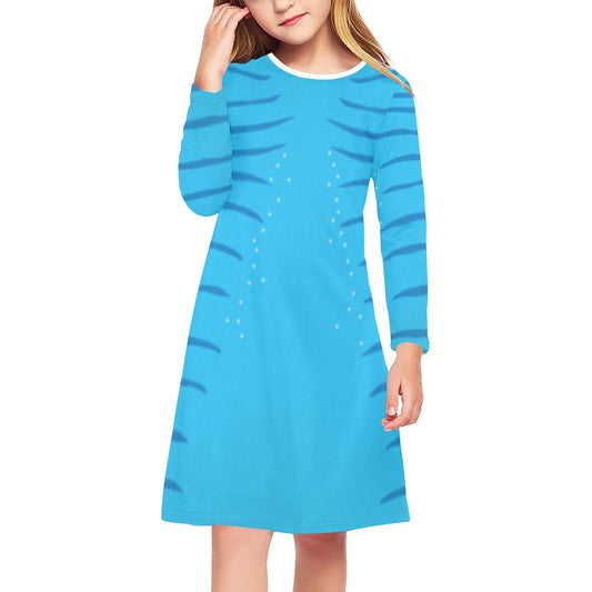 Kid's Avatar Inspired Long Sleeve Dress