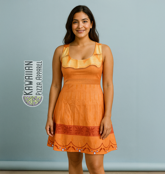 Tia Pepa Inspired Sleeveless Flare Dress