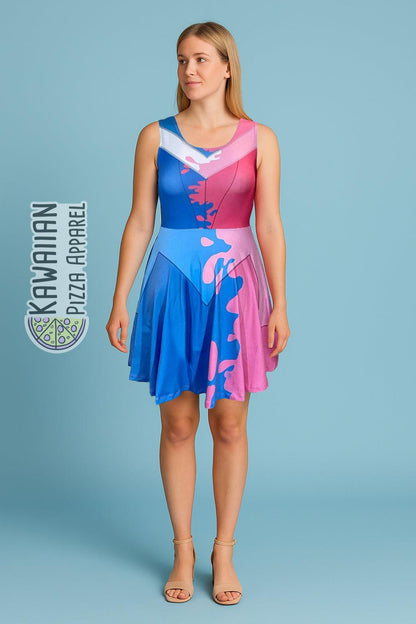 Aurora Sleeping Beauty Make It Pink, Make It Blue Inspired Sleeveless Dress M Aurora Sleeping Beauty Make It Pink, Make It Blue Inspired Sleeveless Dress M