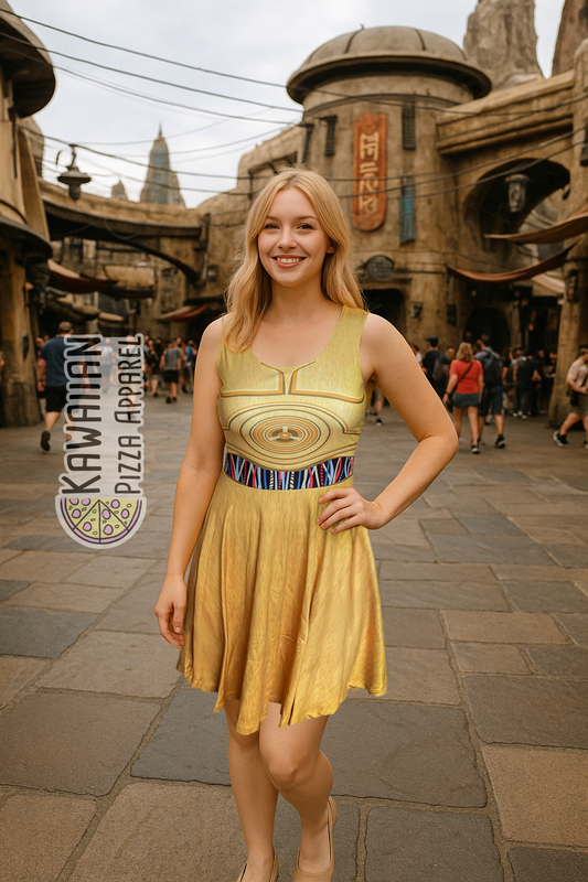 C3PO Inspired Skater Dress